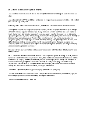 A preview of a PDF biography for Dickinson, John